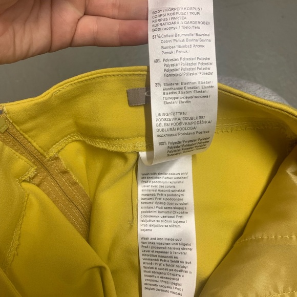 Orsay Yellow Mini Skirt With Pockets And Zipper Detail Size EU 36 / US 6 - Picture 6 of 6